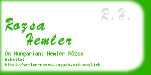 rozsa hemler business card